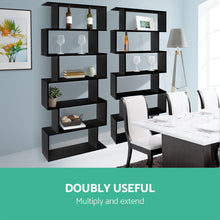 Load image into Gallery viewer, Artiss 6 Tier Display Shelf - Black
