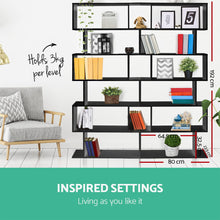 Load image into Gallery viewer, Artiss 6 Tier Display Shelf - Black
