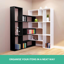 Load image into Gallery viewer, Artiss DIY L Shaped Display Shelf - Black
