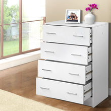 Load image into Gallery viewer, Artiss Tallboy 4 Drawers Storage Cabinet - White
