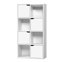 Load image into Gallery viewer, Artiss Display Shelf 8 Cube Storage 4 Door Cabinet Organiser Bookshelf Unit White
