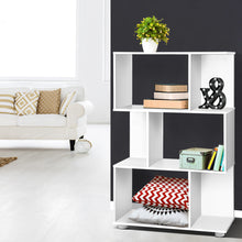Load image into Gallery viewer, Artiss 3 Tier Zig Zag Bookshelf - White

