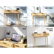 Load image into Gallery viewer, Artiss Rattan Console Table Drawer Storage Hallway Tables Drawers
