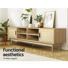 Load image into Gallery viewer, Artiss TV Cabinet Entertainment Unit Storage Cabinets Rattan Wooden 180CM
