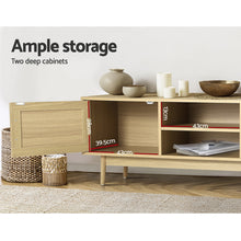 Load image into Gallery viewer, Artiss TV Cabinet Entertainment Unit Storage Cabinets Rattan Wooden 180CM
