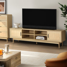 Load image into Gallery viewer, Artiss TV Cabinet Entertainment Unit Storage Cabinets Rattan Wooden 180CM
