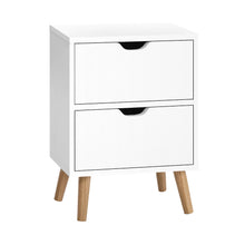 Load image into Gallery viewer, Artiss Bedside Tables Drawers Side Table Nightstand White Storage Cabinet Wood
