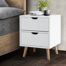 Load image into Gallery viewer, Artiss Bedside Tables Drawers Side Table Nightstand White Storage Cabinet Wood
