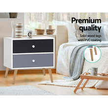 Load image into Gallery viewer, Artiss Bedside Tables Drawers Side Table Nightstand Lamp Side Storage Cabinet
