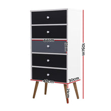 Load image into Gallery viewer, Artiss Chest of Drawers Dresser Table Tallboy Storage Cabinet Furniture Bedroom
