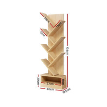 Load image into Gallery viewer, Artiss Display Shelf 7-Shelf Tree Bookshelf Book Storage Rack Bookcase Natural
