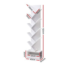 Load image into Gallery viewer, Artiss Display Shelf 9-Shelf Tree Bookshelf Book Storage Rack Bookcase White
