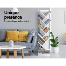 Load image into Gallery viewer, Artiss Display Shelf 9-Shelf Tree Bookshelf Book Storage Rack Bookcase White
