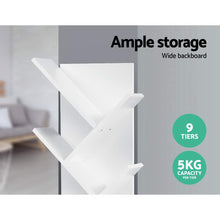 Load image into Gallery viewer, Artiss Display Shelf 9-Shelf Tree Bookshelf Book Storage Rack Bookcase White

