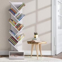 Load image into Gallery viewer, Artiss Display Shelf 9-Shelf Tree Bookshelf Book Storage Rack Bookcase White
