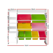 Load image into Gallery viewer, Keezi 8 Bins Kids Toy Box Storage Organiser Rack Bookshelf Drawer Cabinet
