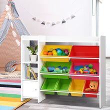 Load image into Gallery viewer, Keezi 8 Bins Kids Toy Box Storage Organiser Rack Bookshelf Drawer Cabinet
