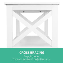 Load image into Gallery viewer, Artiss Wooden Storage Console Table - White
