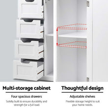Load image into Gallery viewer, Bathroom Tallboy Storage Cabinet - White

