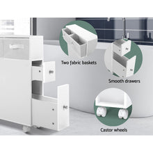 Load image into Gallery viewer, Artiss Bathroom Cabinet Toilet Storage Caddy Holder w/ Wheels
