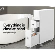 Load image into Gallery viewer, Artiss Bathroom Cabinet Toilet Storage Caddy Holder w/ Wheels
