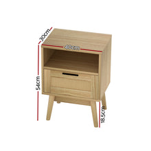 Load image into Gallery viewer, Artiss Bedside Tables Rattan Drawers Side Table Nightstand Storage Cabinet Wood
