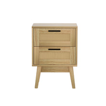 Load image into Gallery viewer, Artiss Bedside Tables Rattan 2 Drawers Side Table Nightstand Storage Cabinet
