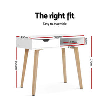 Load image into Gallery viewer, Artiss Office Computer Desk Study Table Storage Drawers Student Laptop White
