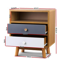 Load image into Gallery viewer, Scandinavian inspired Wooden Bedside Table - 1 PC
