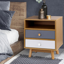 Load image into Gallery viewer, Scandinavian inspired Wooden Bedside Table - 1 PC
