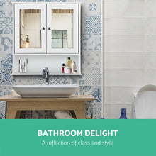 Load image into Gallery viewer, Artiss Bathroom Tallboy Storage Cabinet with Mirror - White
