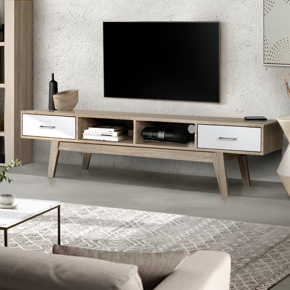 180cm Scandinavian Oak TV Cabinet Entertainment Unit