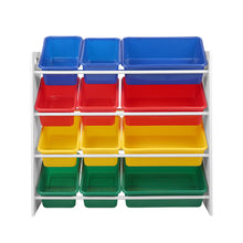 Load image into Gallery viewer, Keezi 12 Plastic Bins Kids Toy Organiser Box Bookshelf Storage Children Rack
