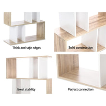 Load image into Gallery viewer, 5 Tier Display Book Storage Shelf Unit - White Brown
