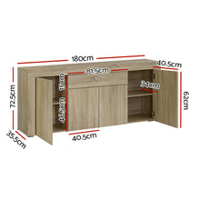 Load image into Gallery viewer, Artiss Buffet Sideboard Cabinet Storage 4 Doors Cupboard Hall Wood Hallway Table
