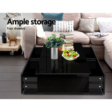 Load image into Gallery viewer, Modern 4 Storage Drawers High Gloss Coffee Table
