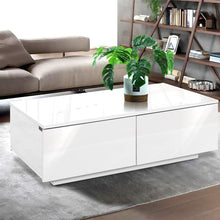 Load image into Gallery viewer, 4 Storage Drawers High Gloss Modern Coffee Table
