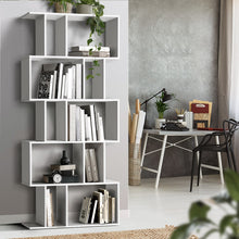 Load image into Gallery viewer, Artiss 5 Tier Bookshelf Display Shelf CD Cabinet Bookcase Stand Storage White
