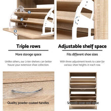 Load image into Gallery viewer, Contemporary 24 Pairs Shoe Cabinet - Oak
