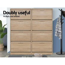 Load image into Gallery viewer, 60 Pairs Black Shoe Cabinet - Wood
