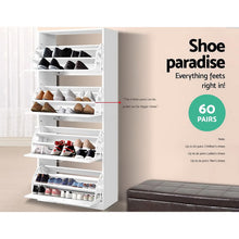 Load image into Gallery viewer, Artiss 60 Pairs Shoe Cabinet Shoes Rack Storage Organiser Shelf Cupboard Drawer

