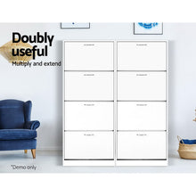 Load image into Gallery viewer, Artiss 60 Pairs Shoe Cabinet Shoes Rack Storage Organiser Shelf Cupboard Drawer
