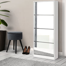 Load image into Gallery viewer, Artiss Shoe Cabinet Mirror Shoes Storage Rack Organiser 60 Pairs Cupboard Shelf
