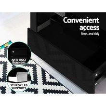 Load image into Gallery viewer, 130cm RGB LED High Gloss Black  TV Cabinet Entertainment Unit
