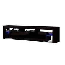 Load image into Gallery viewer, Artiss 189cm RGB LED TV Stand Cabinet Entertainment Unit Gloss Furniture Drawers Tempered Glass Shelf Black
