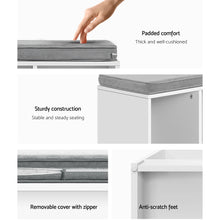 Load image into Gallery viewer, Artiss Shoe Cabinet Bench Shoes Organiser Storage Rack Shelf White Box Seat
