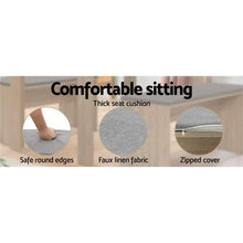 Load image into Gallery viewer, Artiss Dining Bench NATU Upholstery Seat Stool Chair Cushion Kitchen Furniture Oak 90cm
