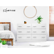 Load image into Gallery viewer, Artiss 6 Chest of Drawers Cabinet Dresser Tallboy Lowboy Storage Bedroom White
