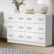 Load image into Gallery viewer, Artiss 6 Chest of Drawers Cabinet Dresser Tallboy Lowboy Storage Bedroom White
