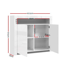 Load image into Gallery viewer, Buffet Sideboard Cabinet - 2 Doors White
